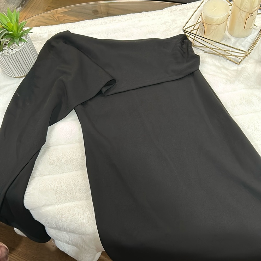Black one shoulder dress